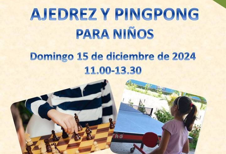 Lee más sobre el artículo Juegos infantiles de Ajedrez y Ping Pong en el Club Parque Verde