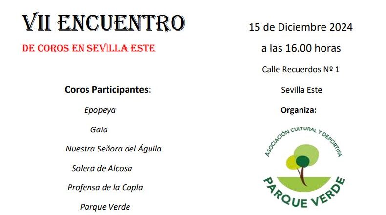 Lee más sobre el artículo VII Encuentro de Coros en el Club Social Parque Verde